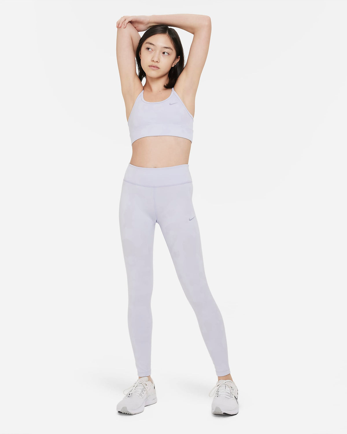 Nike Dri-FIT Indy Older Girls' Sports Bra | Oxygen Purple
